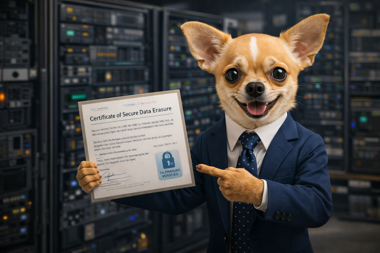 データ消去証明書（消去記録）のイメージ