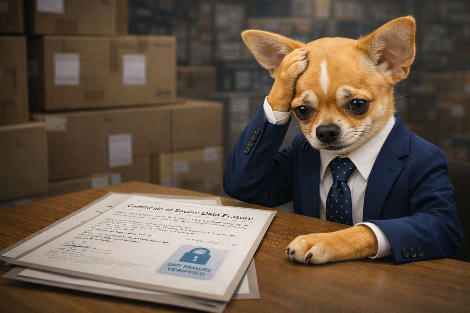 PCBankキャラクターが証明書の重要性を伝えるイメージ